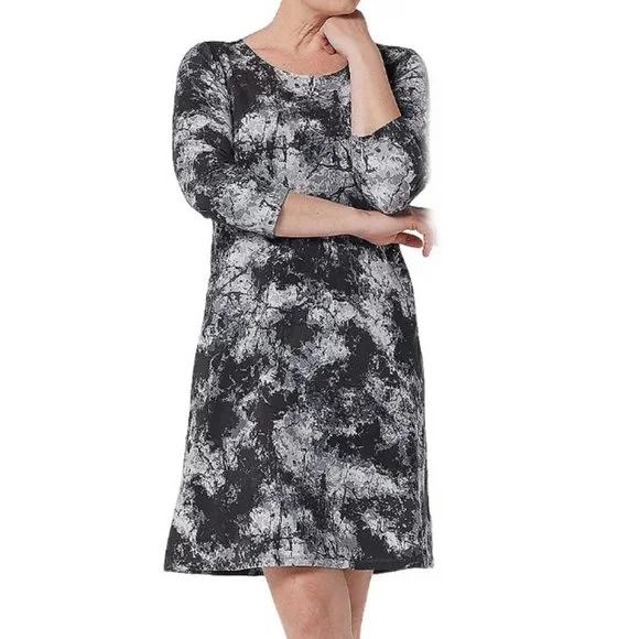 Attitudes By Renee Dresses | Attitudes By Renee Petite Jersey Knit Dress 12296 | Color: Black/Gray | Size: 3x | Pm-60760942's Closet